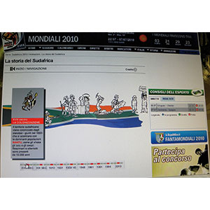 	Repubblica.it, Mondiali 2010, Storia del Sudafrica, animazione